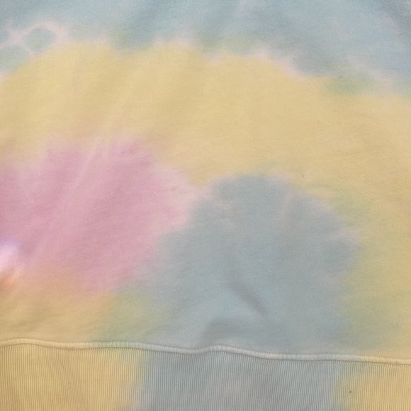 FRANKIE’S BIKINIS Burl Sweatshirt Rainbow Tie Dye / Blue Pink yellow/ M women - Picture 4 of 4